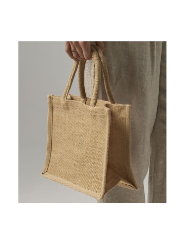 WES-W477-Natural Starched Jute Mini Gift Bag